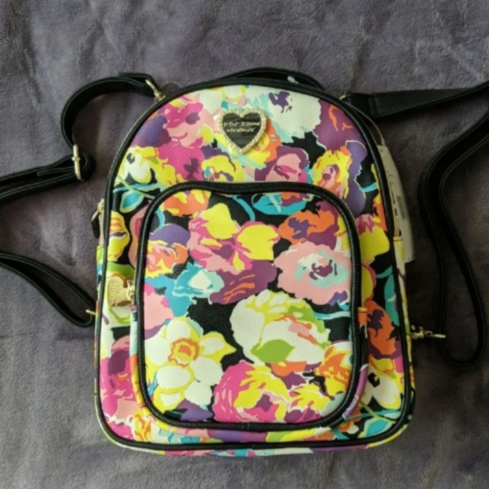 Betsey Johnson Floral Watercolor Backpack